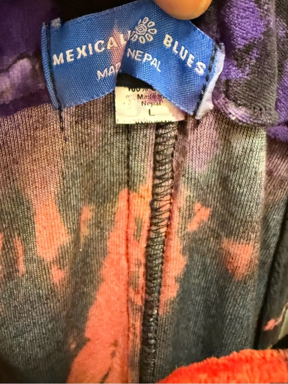 Mexicali Blues Rosalie Velour Tie Dye Overalls - NWT Size L - Picture 5 of 13